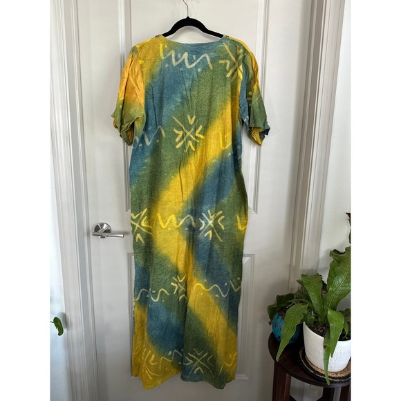 Lady Bird Embroidered Linen Blend Midi Dress Sz Medium - Picture 6 of 9